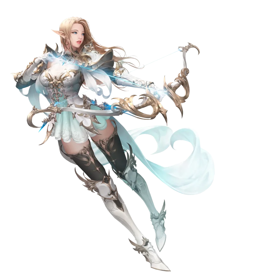 Personagem elfa de MU Online